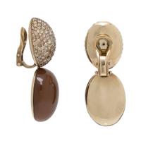 Sillam, Colored Diamond and Brown Moonstone