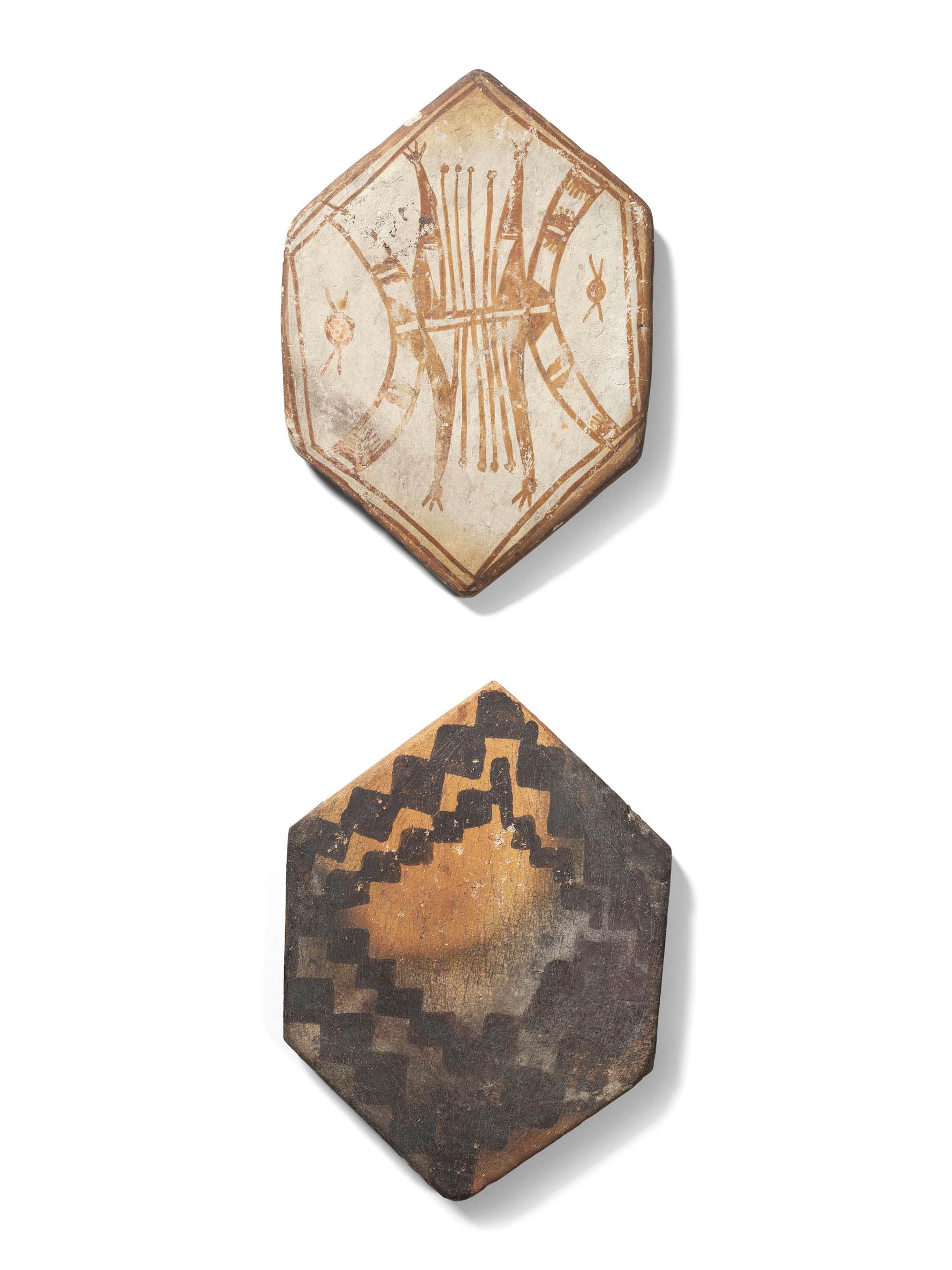 Pair of Hopi Pottery Tiles