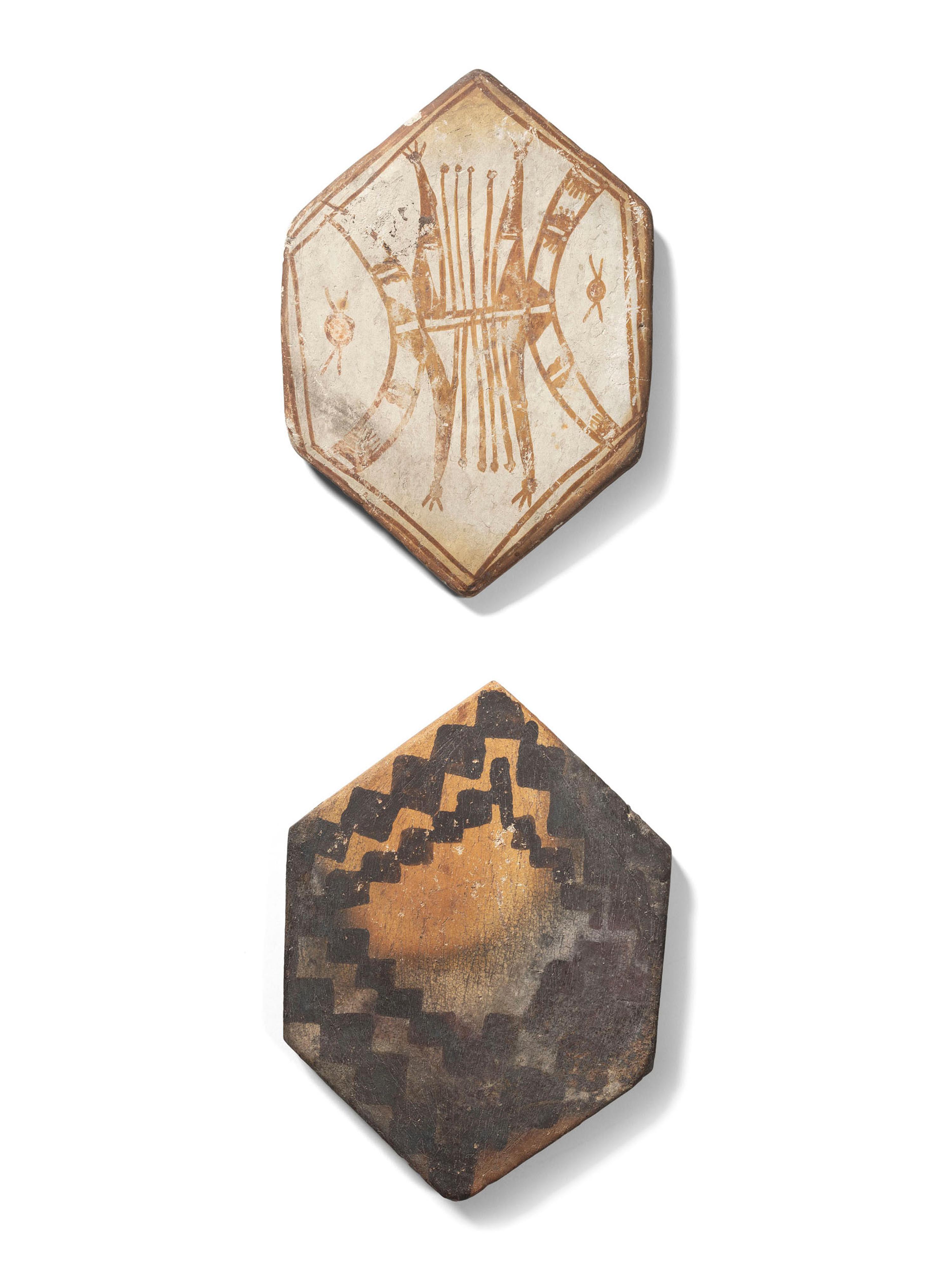 Pair of Hopi Pottery Tiles
