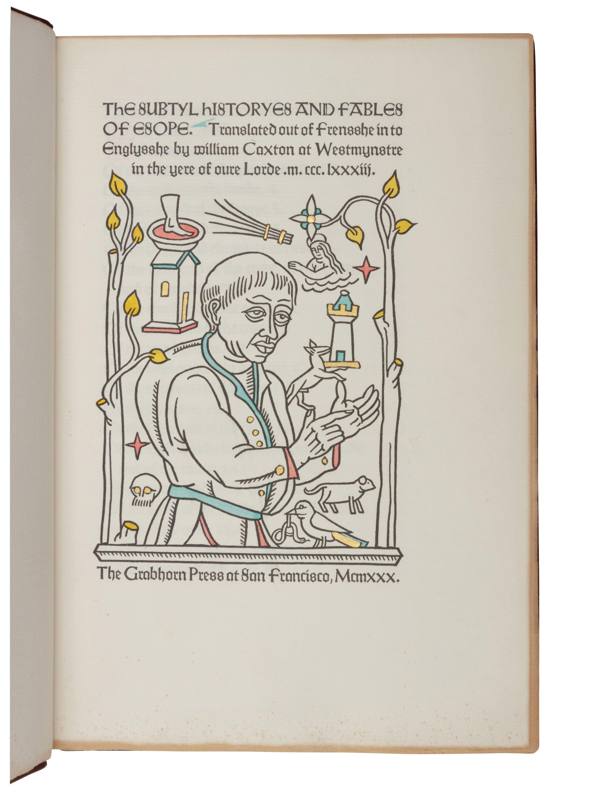 [GRABHORN PRINTING]. RABELAIS, François (1494?-1553). Catalogue of the Choice Books Found by Pantagruel in the Abbey of Saint Victor . San Francisco: The Grabhorn Press for William P. Wreden,1952.
