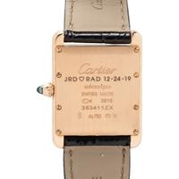 CARTIER, REF. 3816 18K ROSE GOLD TANK WATCH, BOX & PAPERS