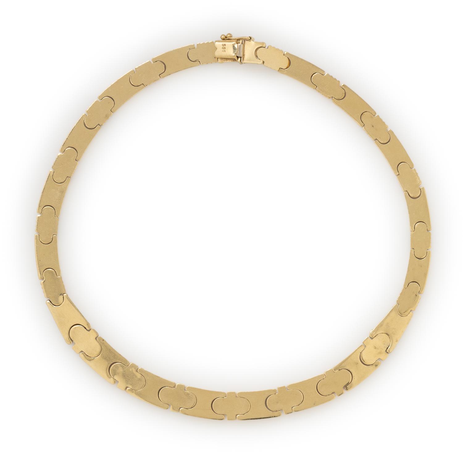 TRICOLOR GOLD FANCY LINK NECKLACE