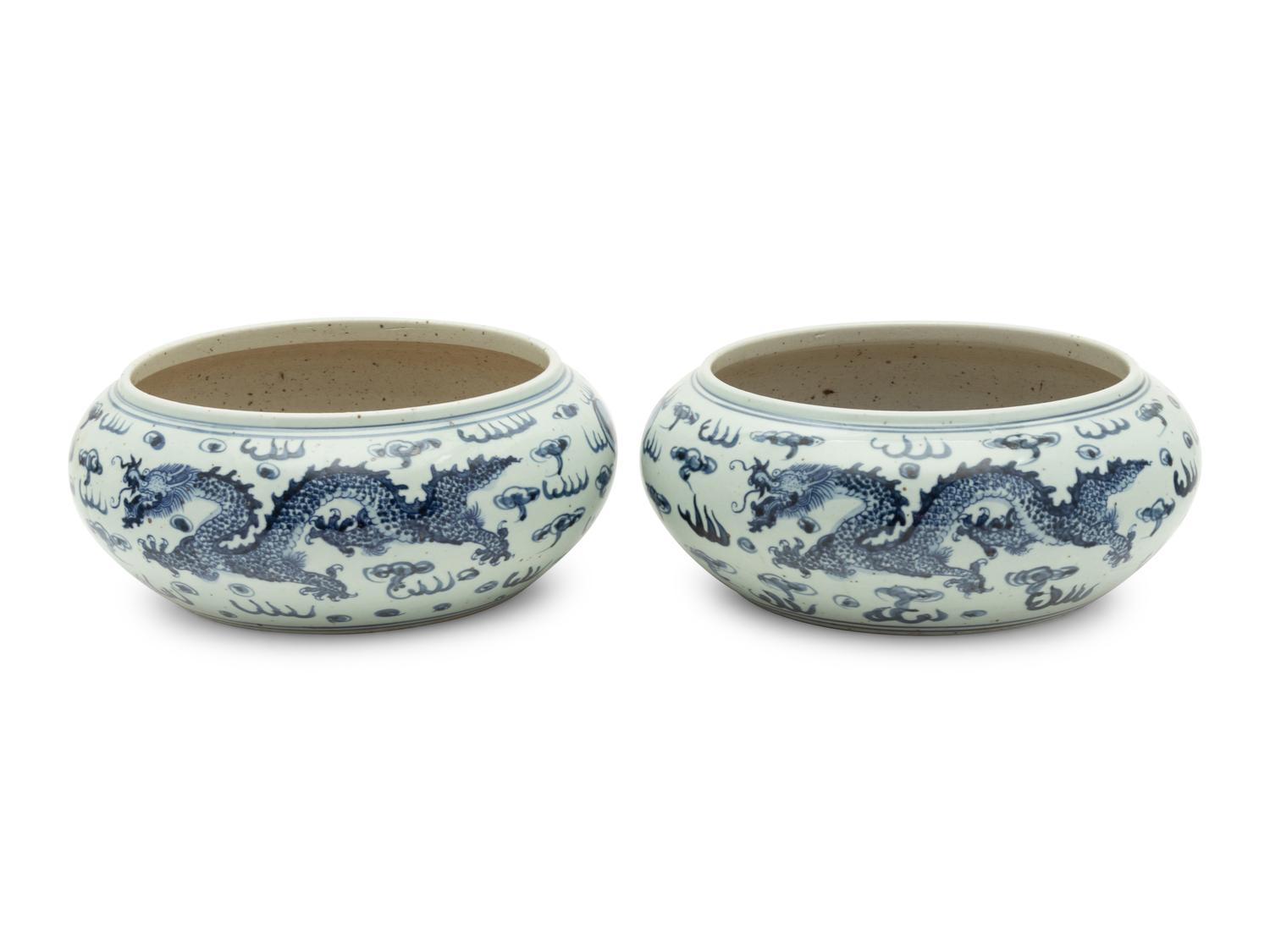 Seven Blue and White Porcelain Articles