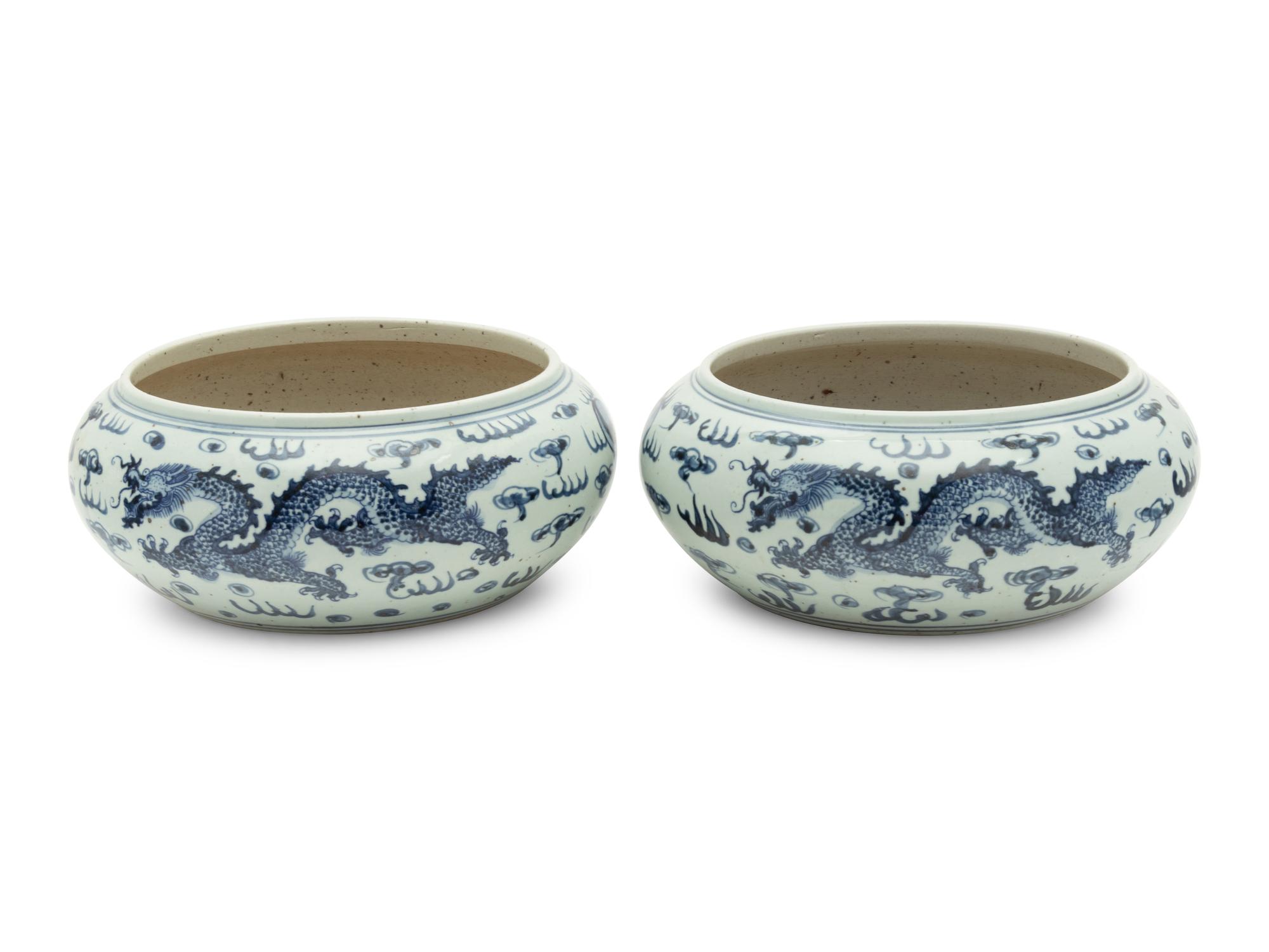 Seven Blue and White Porcelain Articles
