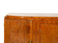 A French Art Deco Burl Amboyna and Birchwood Console Cabinet