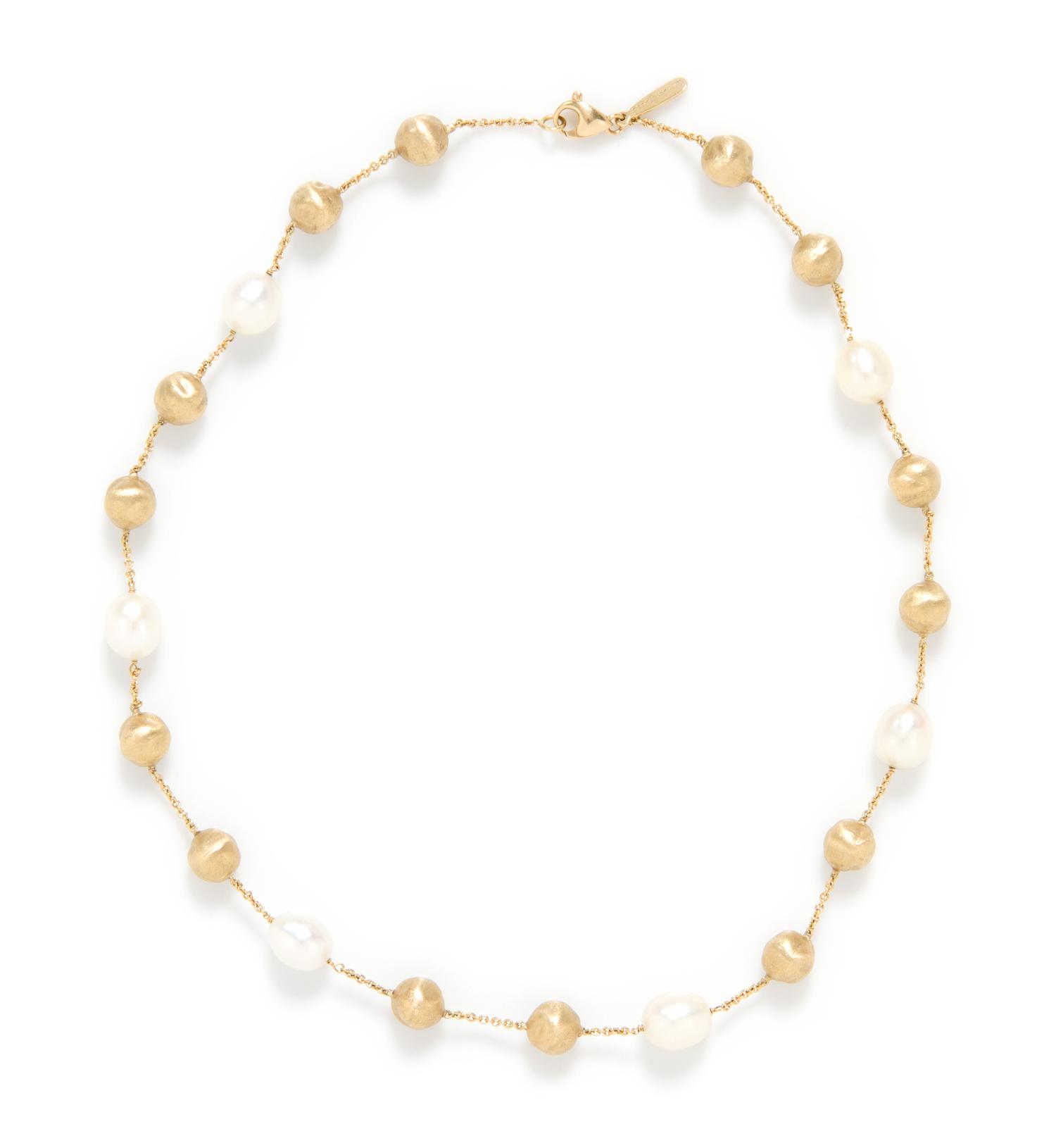 An 18 Karat Yellow Gold and Cultured Pearl Necklace, Marco Bicego, 12.60 dwts.