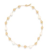 An 18 Karat Yellow Gold and Cultured Pearl Necklace, Marco Bicego, 12.60 dwts.