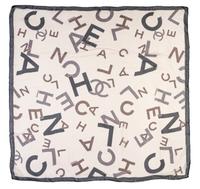 A Chanel Silk Chiffon Print Scarf, 38 x 38 inches.