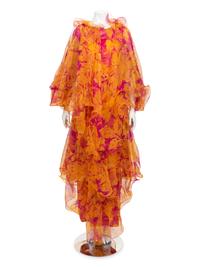 Pierre Cardin Haute Couture Ruffle Gown, 1990-2000s