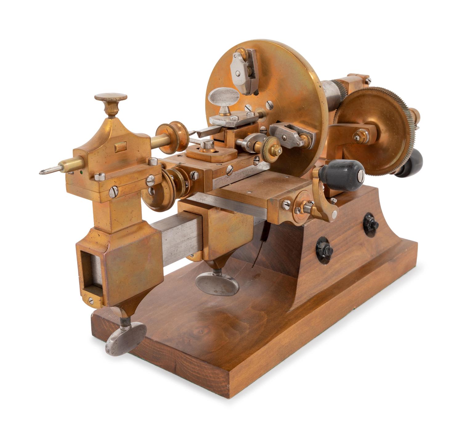 A Brass and Steel Watch Maker's Mandrel