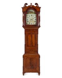 A Classical Figured Mahogany Tall Case Clock