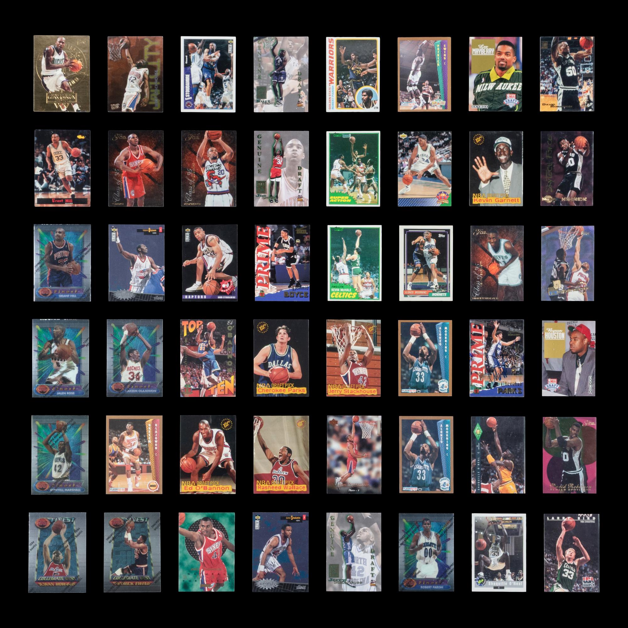 A Large Collection of 1990s NBA Hall of Fame Basketball Cards