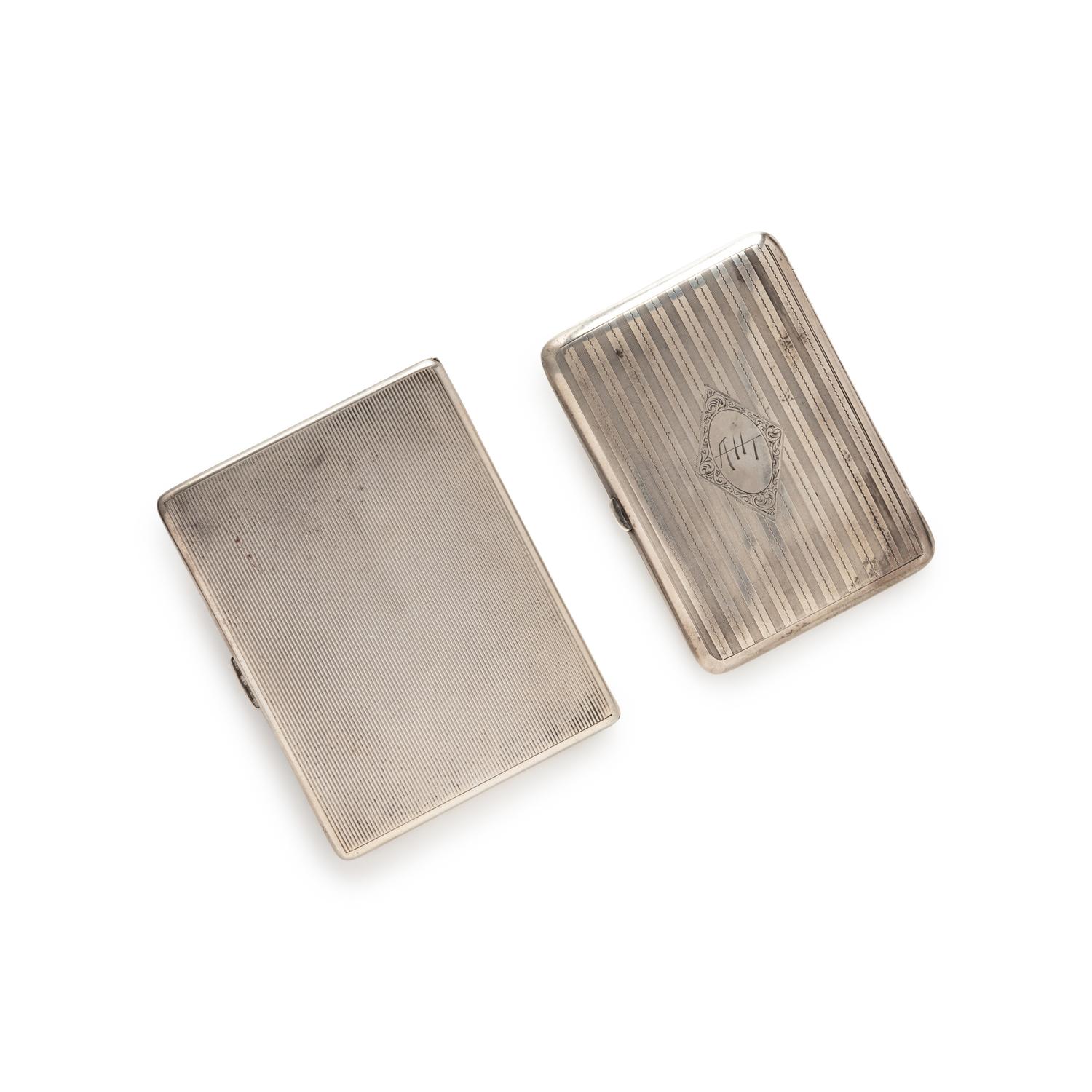 CARTIER, STERLING SILVER CIGARETTE CASE AND WALLET