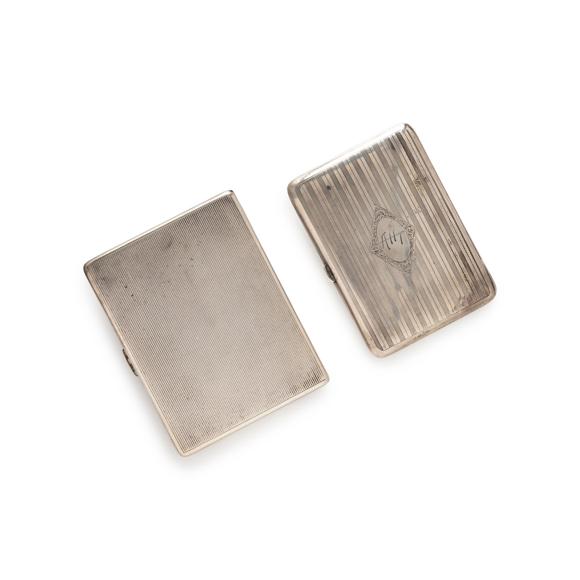 CARTIER, STERLING SILVER CIGARETTE CASE AND WALLET