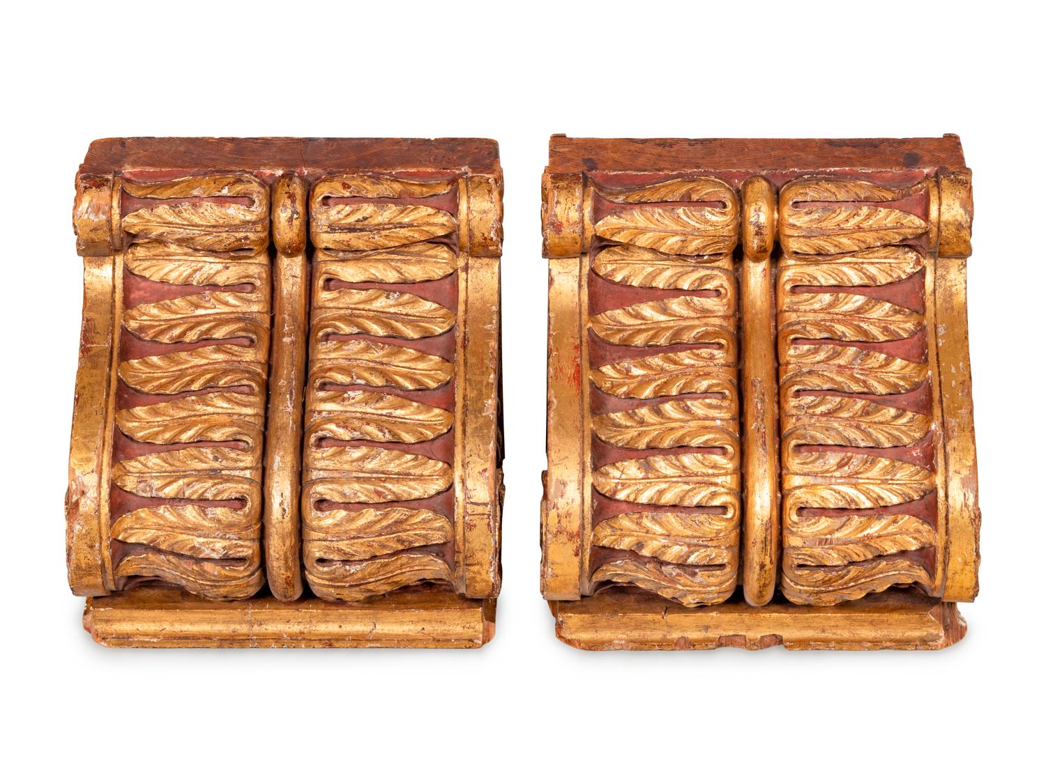 A Pair of Giltwood Wall Brackets