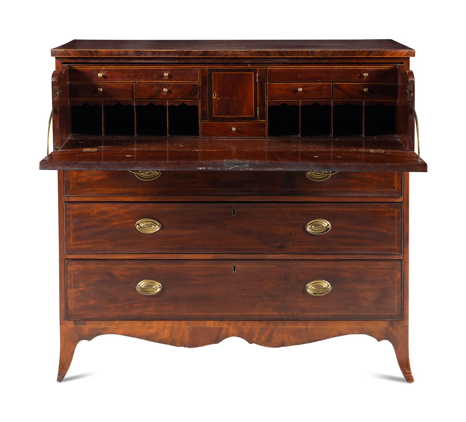 A Regency Mahogany Bureau Chest