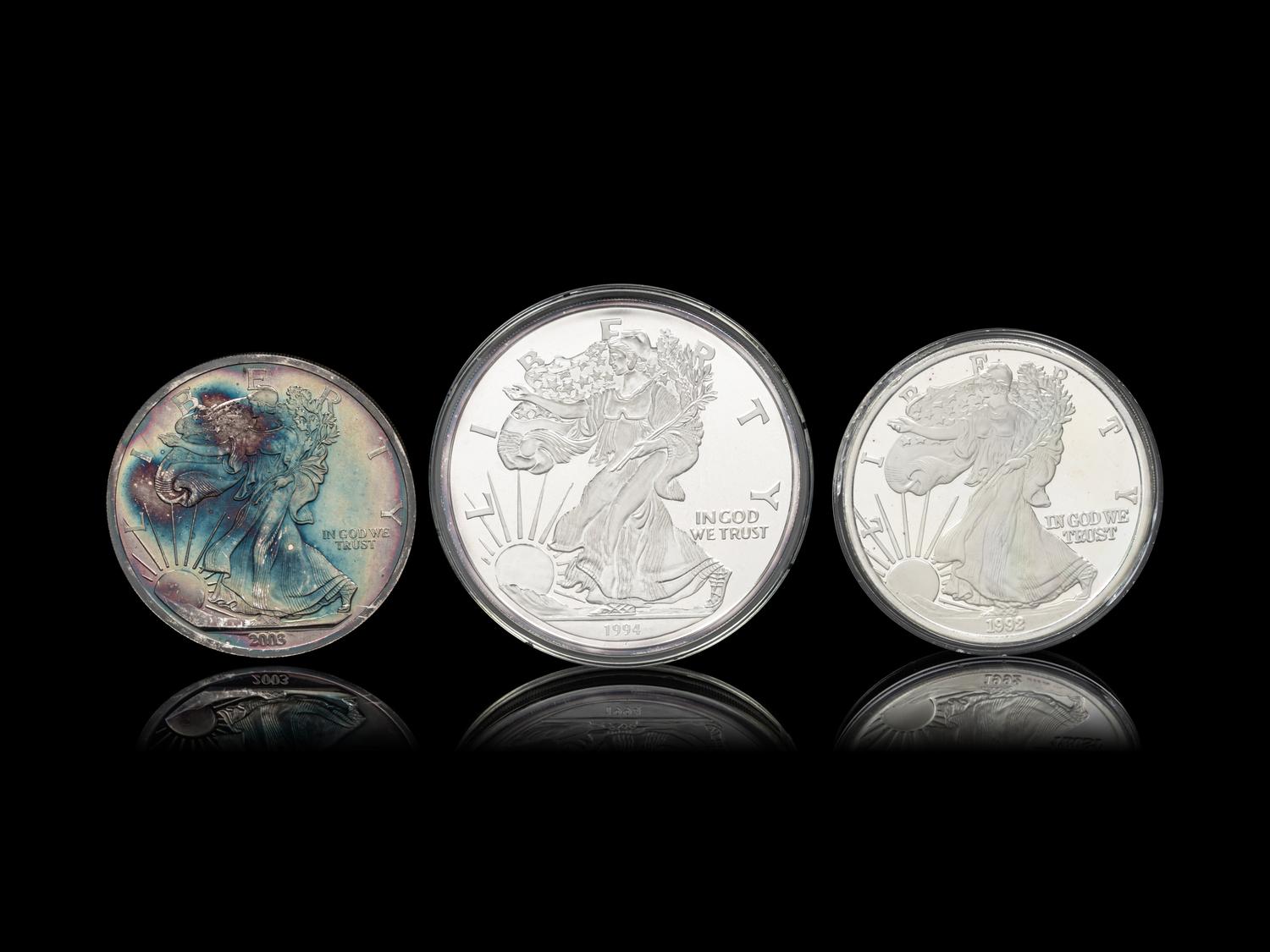 [PRIVATE ISSUE] Three 1-Pound Silver Rounds