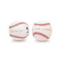 Two James Earl Jones Field Of Dreams Inscribed Signed Baseballs (JSA)