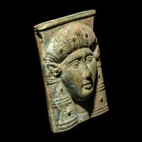 An Egyptian Bronze Inlay of Hathor