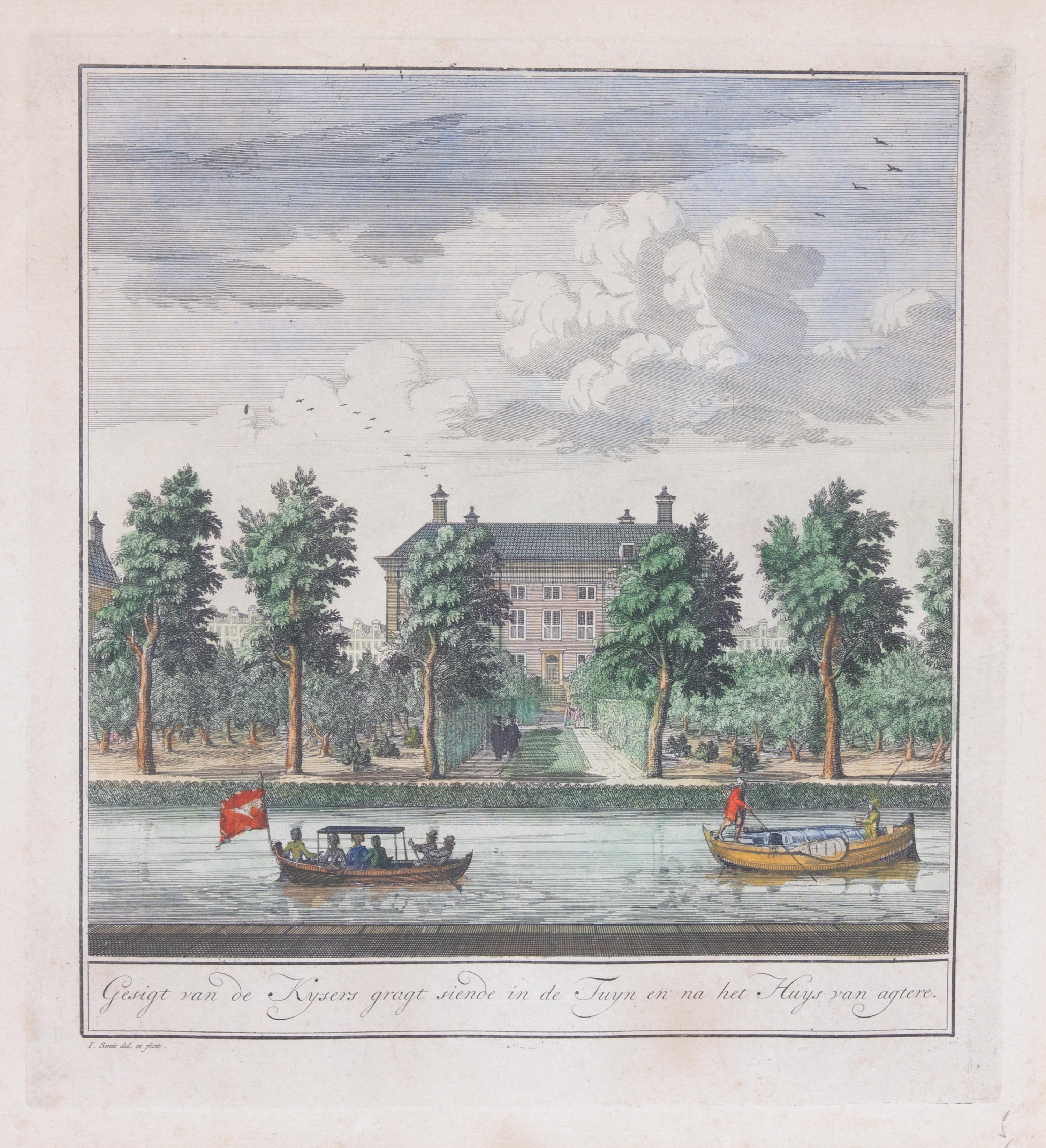 Six Dutch Handcolored Engravings after Jan Smit Plate size 10 1/2 x 9 1/2 inches. — 18TH CENTURY