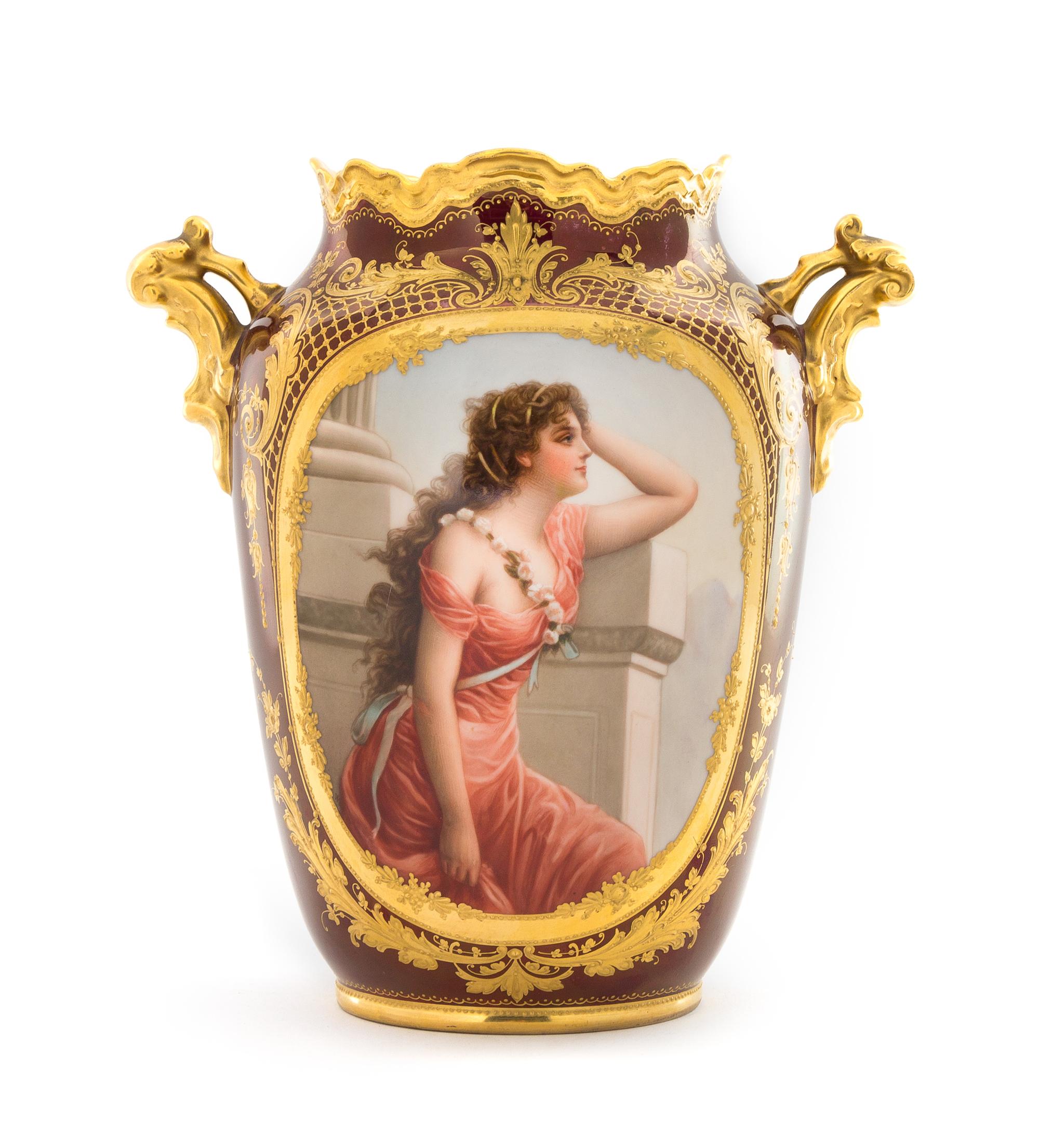 A Vienna Porcelain Vase — LATE 19TH CENTURY