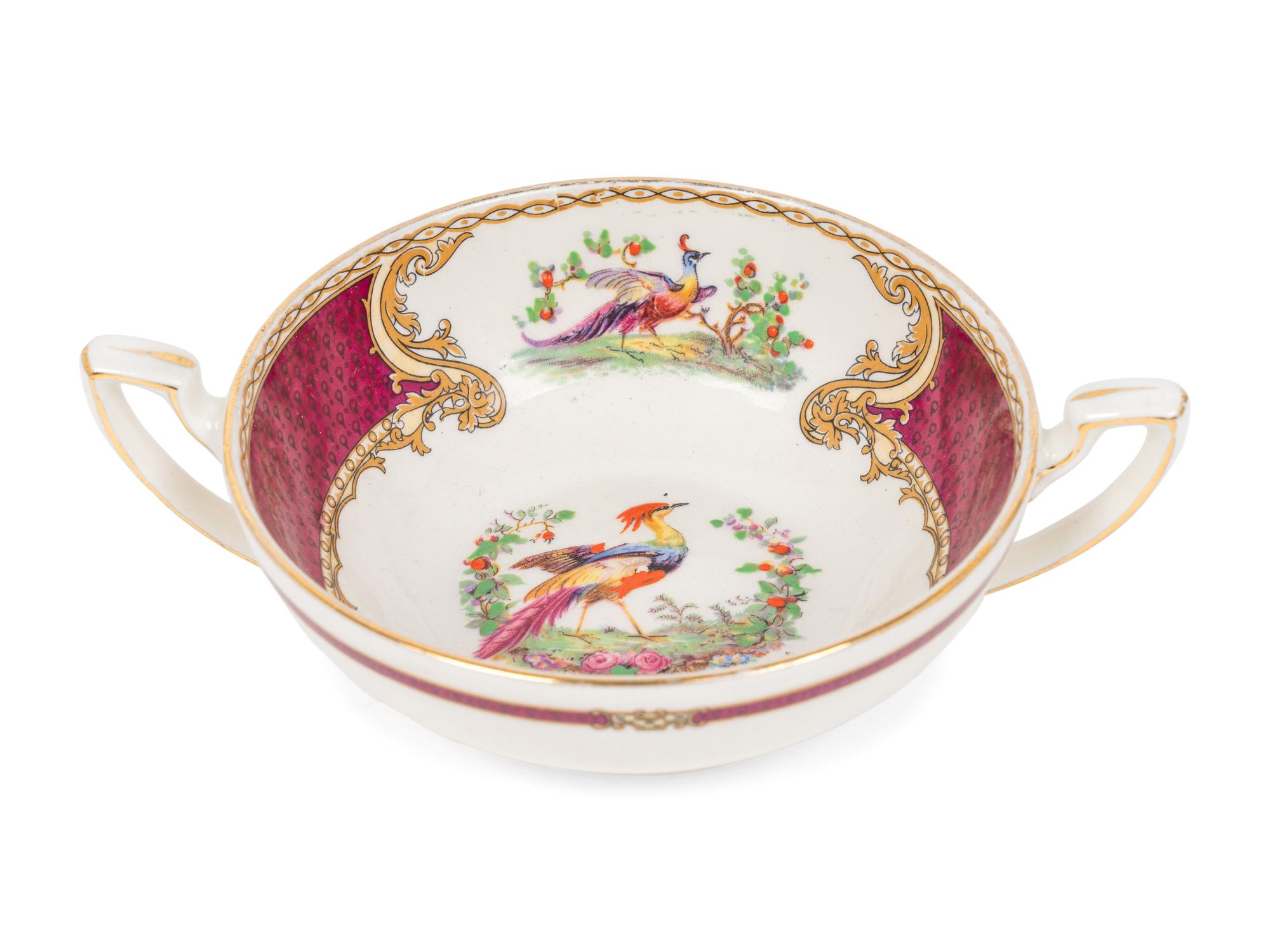 A Myott Staffordshire Chelsea Bird Partial Dinner Service