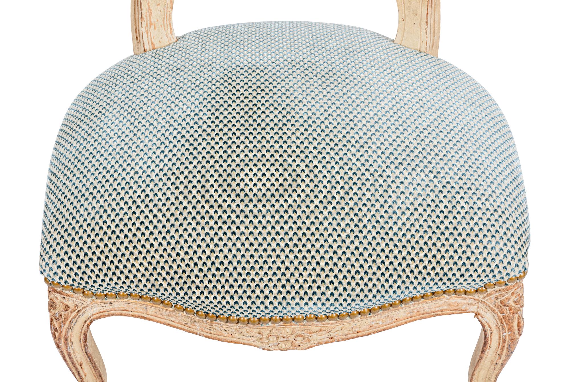 A Louis XV Style Painted Chauffeuse