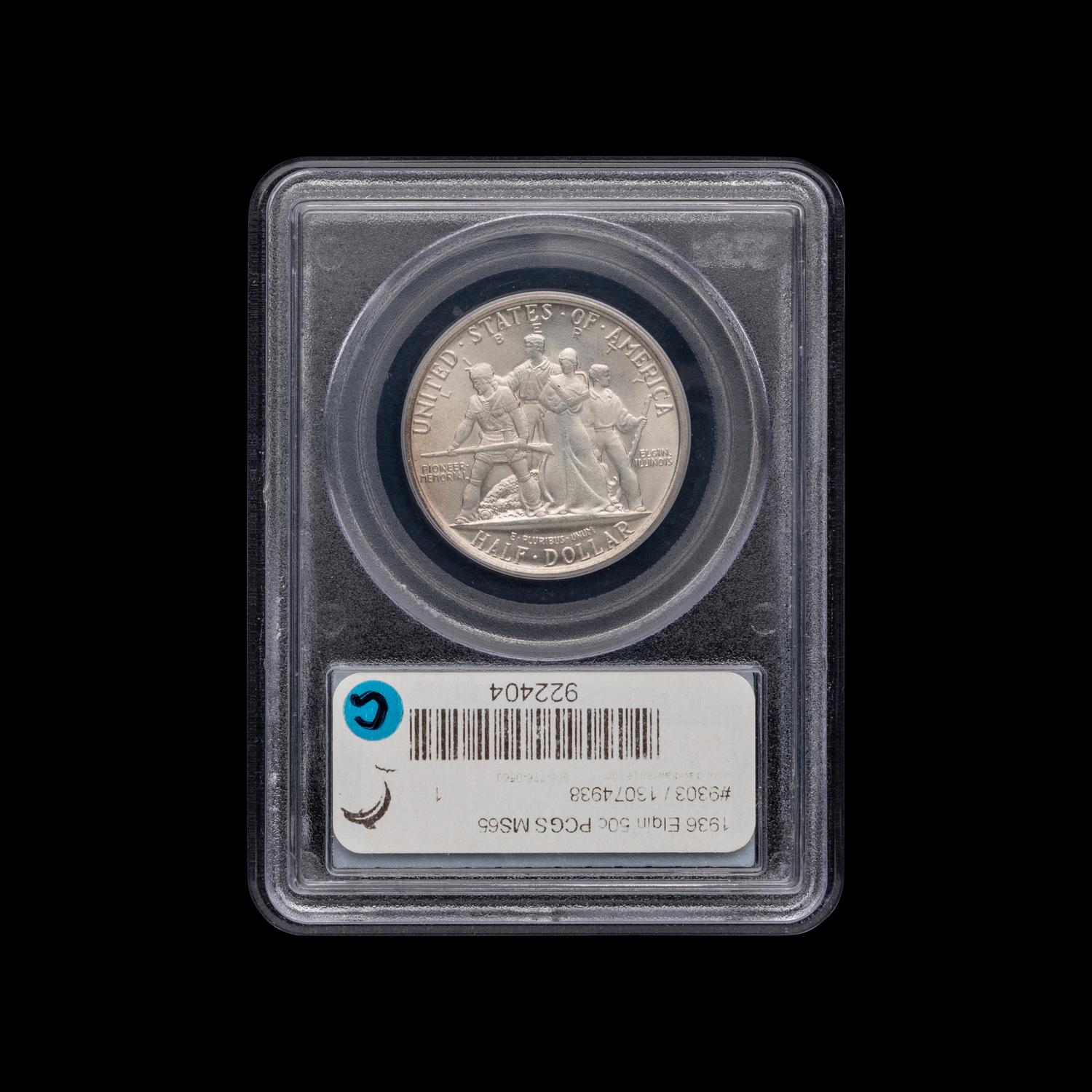 A 1936 Elgin Commemorative 50c Coin [PCGS MS65]