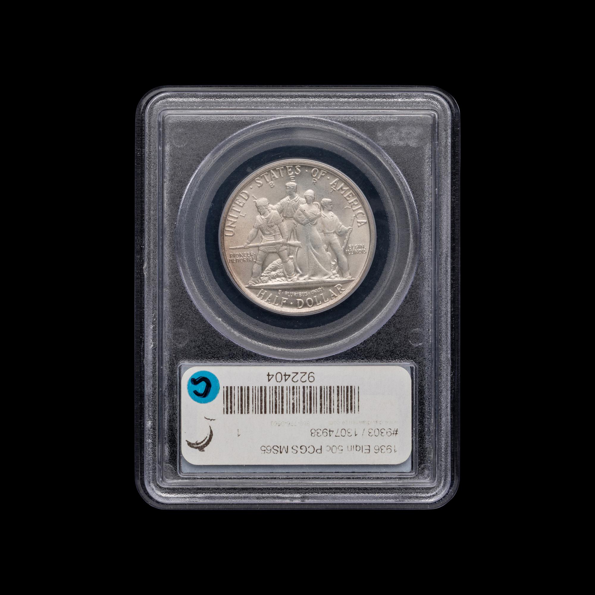 A 1936 Elgin Commemorative 50c Coin [PCGS MS65]