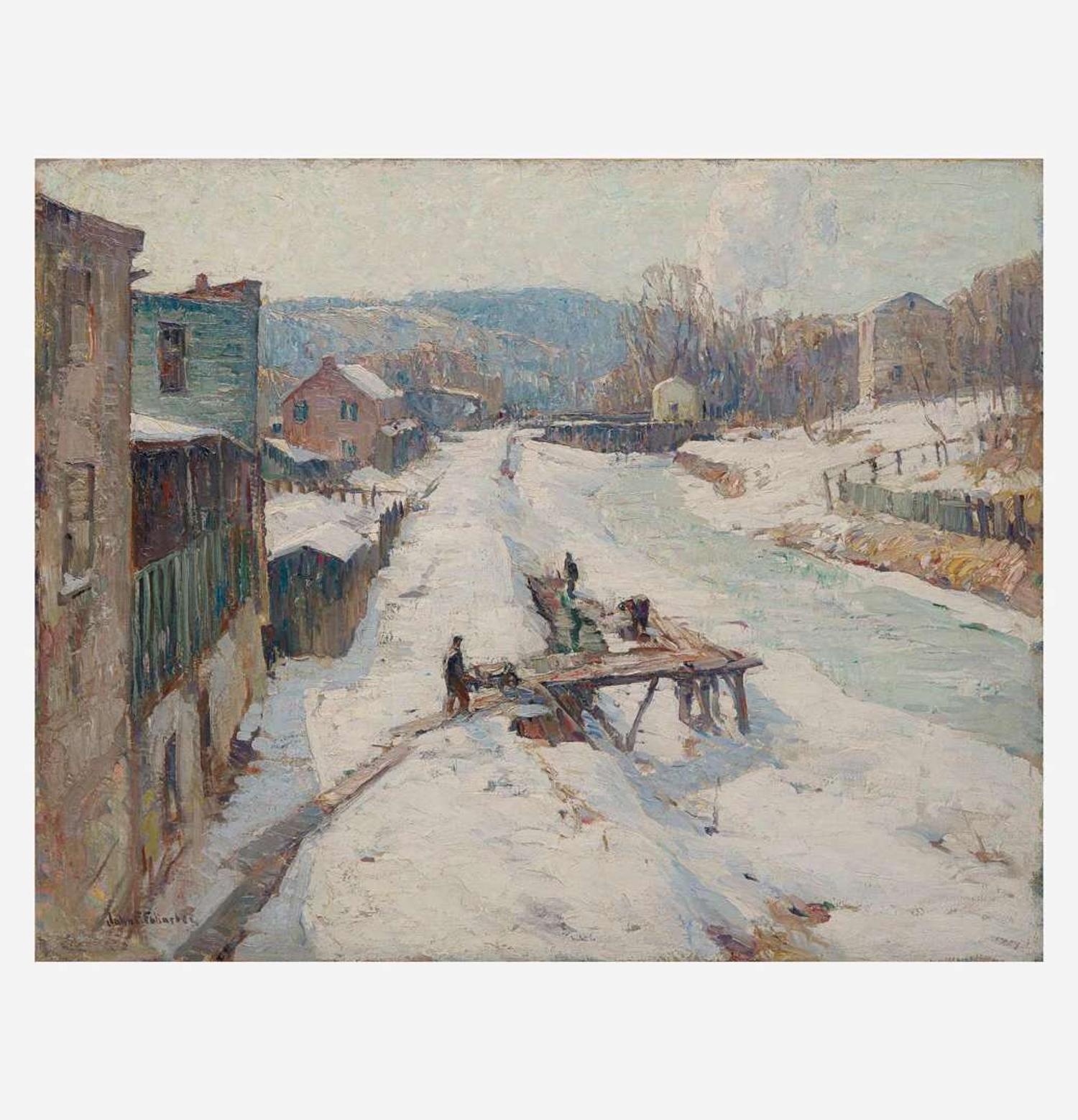 John Fulton Folinsbee (American, 1892–1972) Mending the Canal Bank