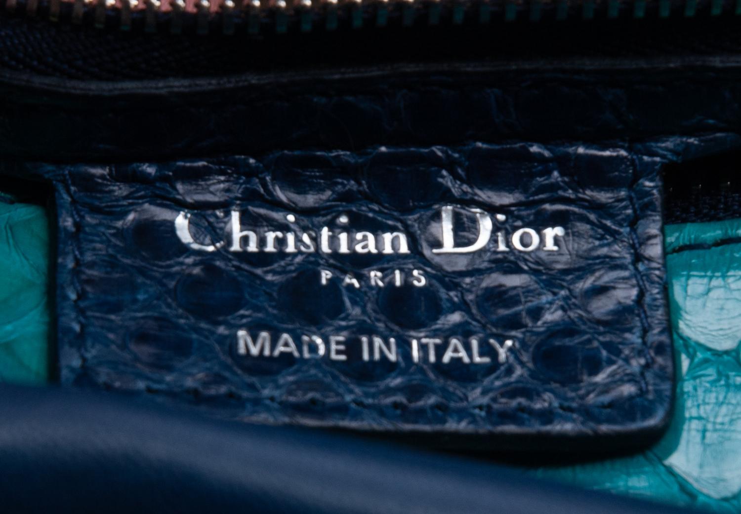 Christian Dior Blue Leather Granville Bag, 2011