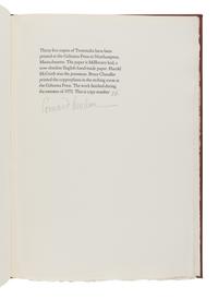 BASKIN, Leonard (1922-2000). FRAZER, James, translator. Terminalia From Ovid’s Fasti . Northampton, MA: Gehenna Press, 1972.