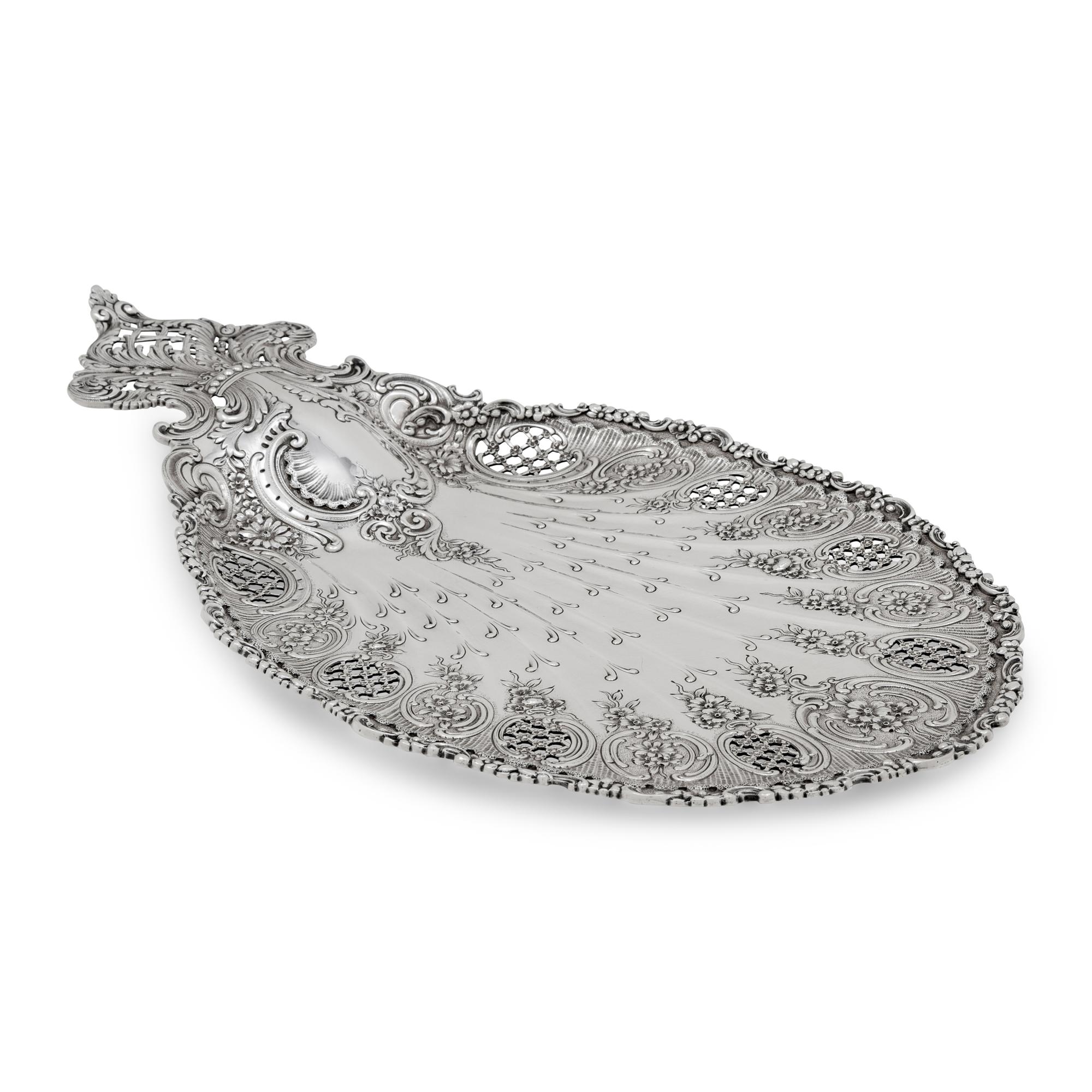 A Tiffany and Co. Silver Peacock Tray