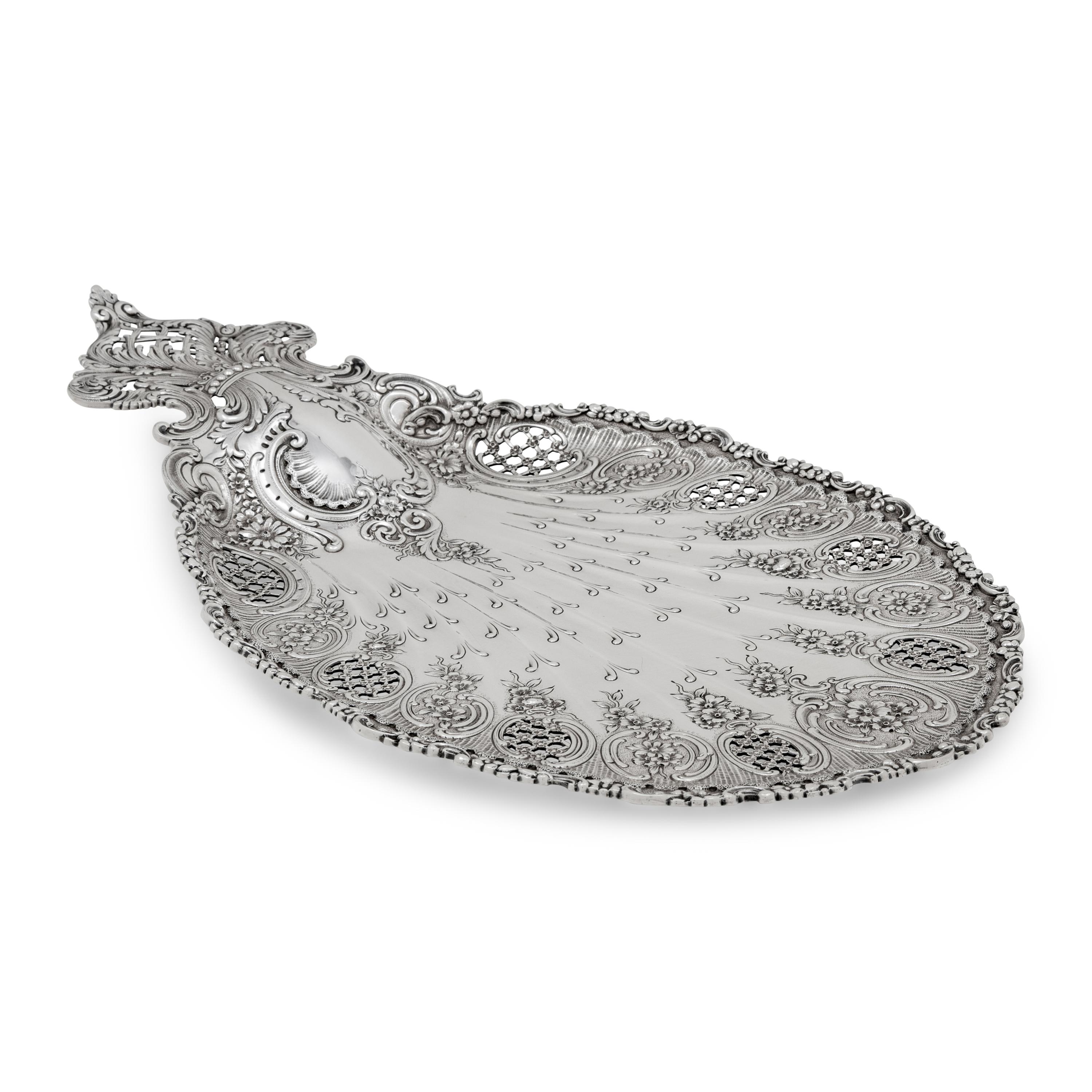 A Tiffany and Co. Silver Peacock Tray