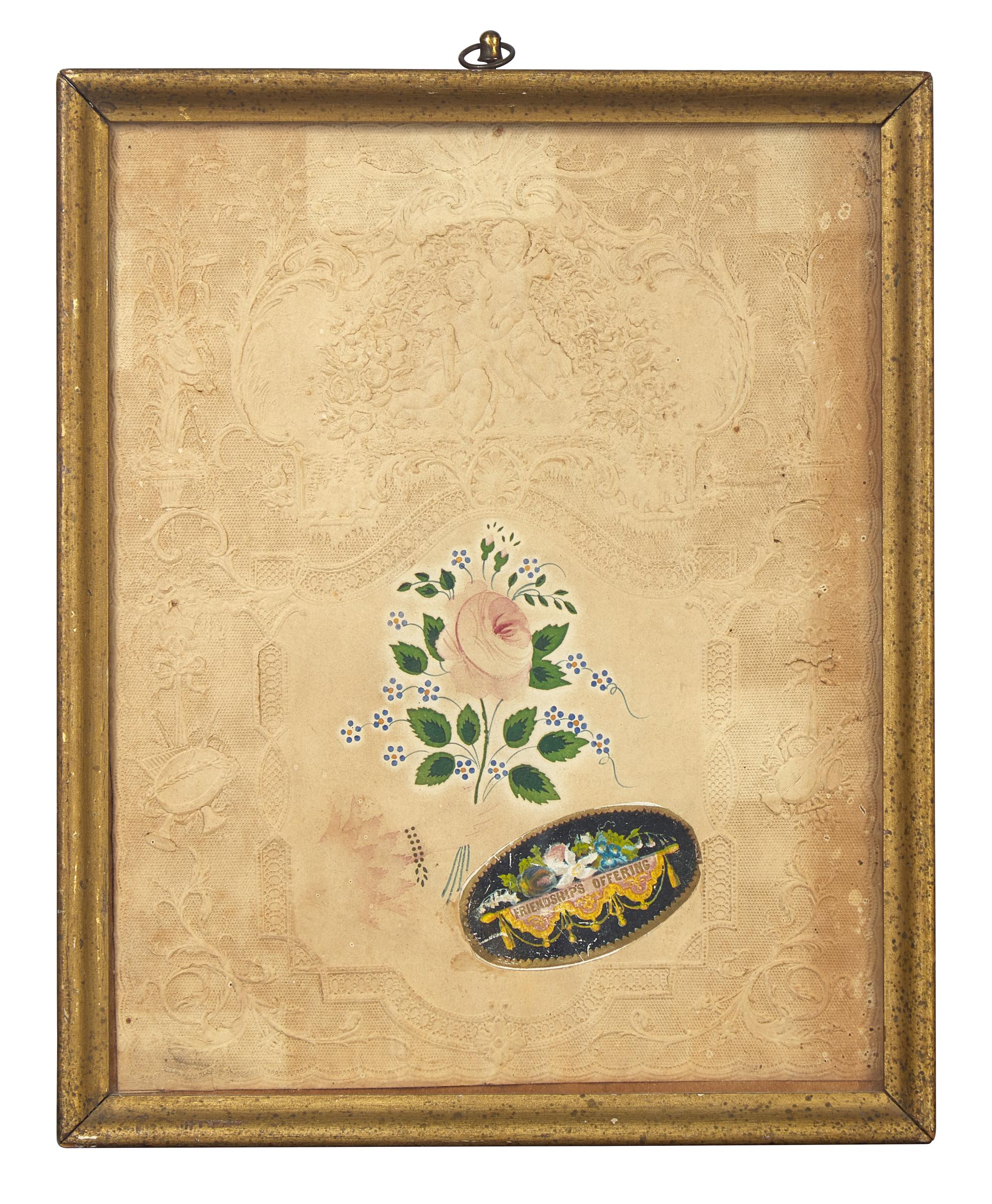 A Group of Five Assorted Hand-Painted or Worked Pictures