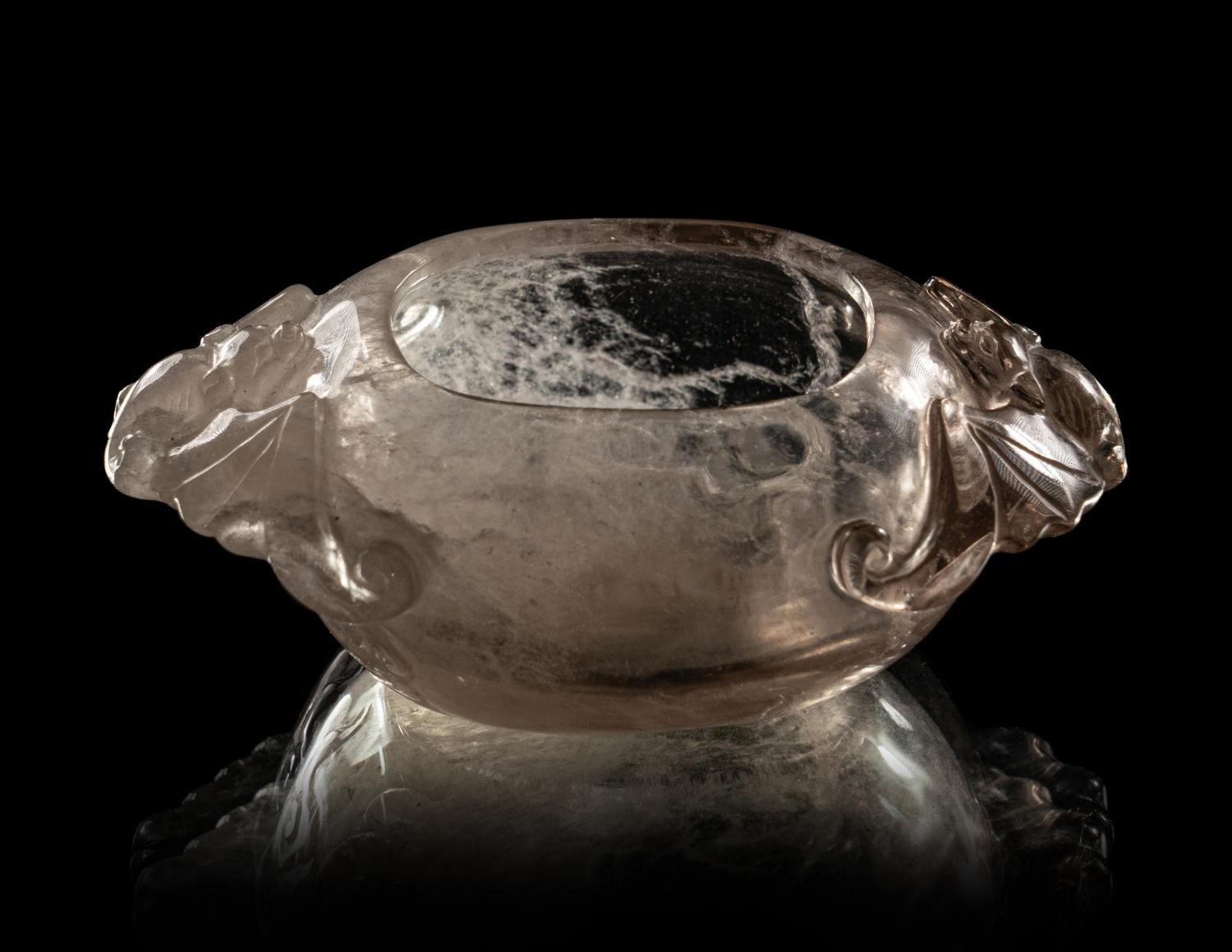 Two Carved Precious Stone Water Coupes