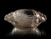 Two Carved Precious Stone Water Coupes