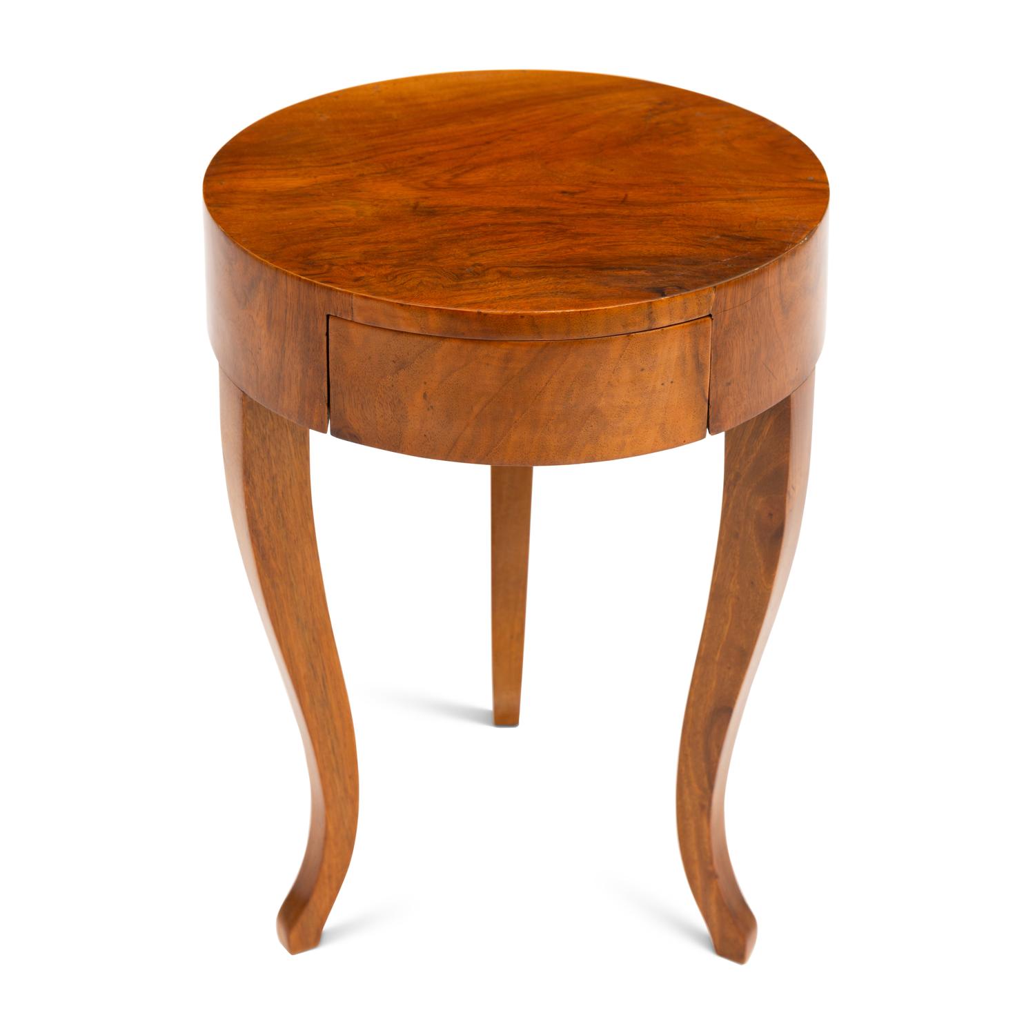 A Biedermeier Figured Walnut Side Table