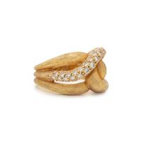 HENRY DUNAY, YELLOW GOLD AND DIAMOND RING