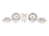 An Assembled Sèvres Feuille-de-Choux Porcelain Part Service Painted with Trophies