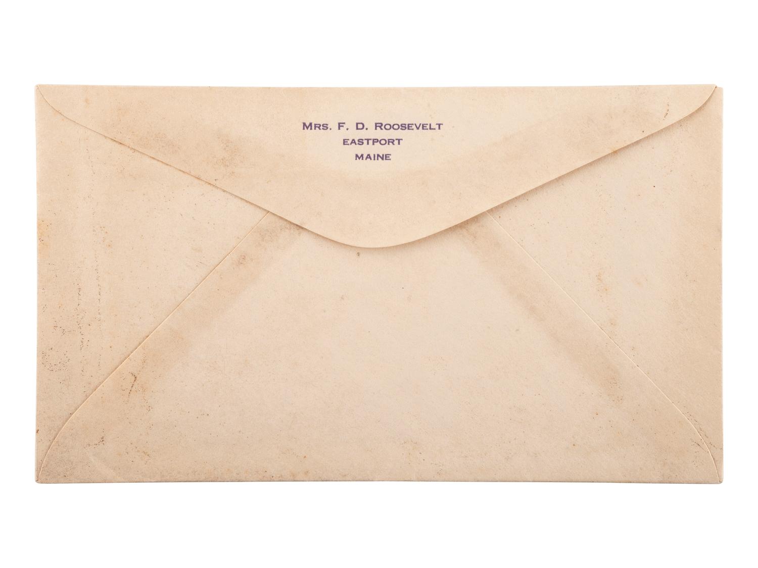 ROOSEVELT, Eleanor (1884-1962). Autograph letter signed ("E.R."), to Maude Livingston Hall Gray. Washington, D.C., 4 August [1935].