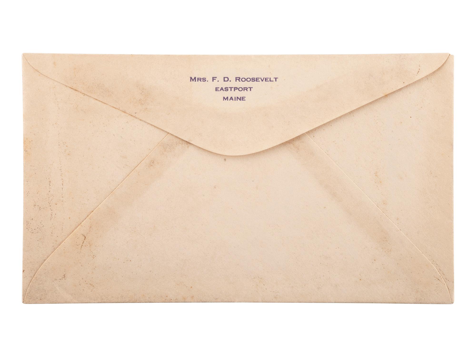 ROOSEVELT, Eleanor (1884-1962). Autograph letter signed ("E.R."), to Maude Livingston Hall Gray. Washington, D.C., 4 August [1935].
