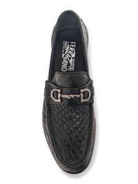 SALVATORE FERRAGAMO MEN'S CROCODILE LOAFERS