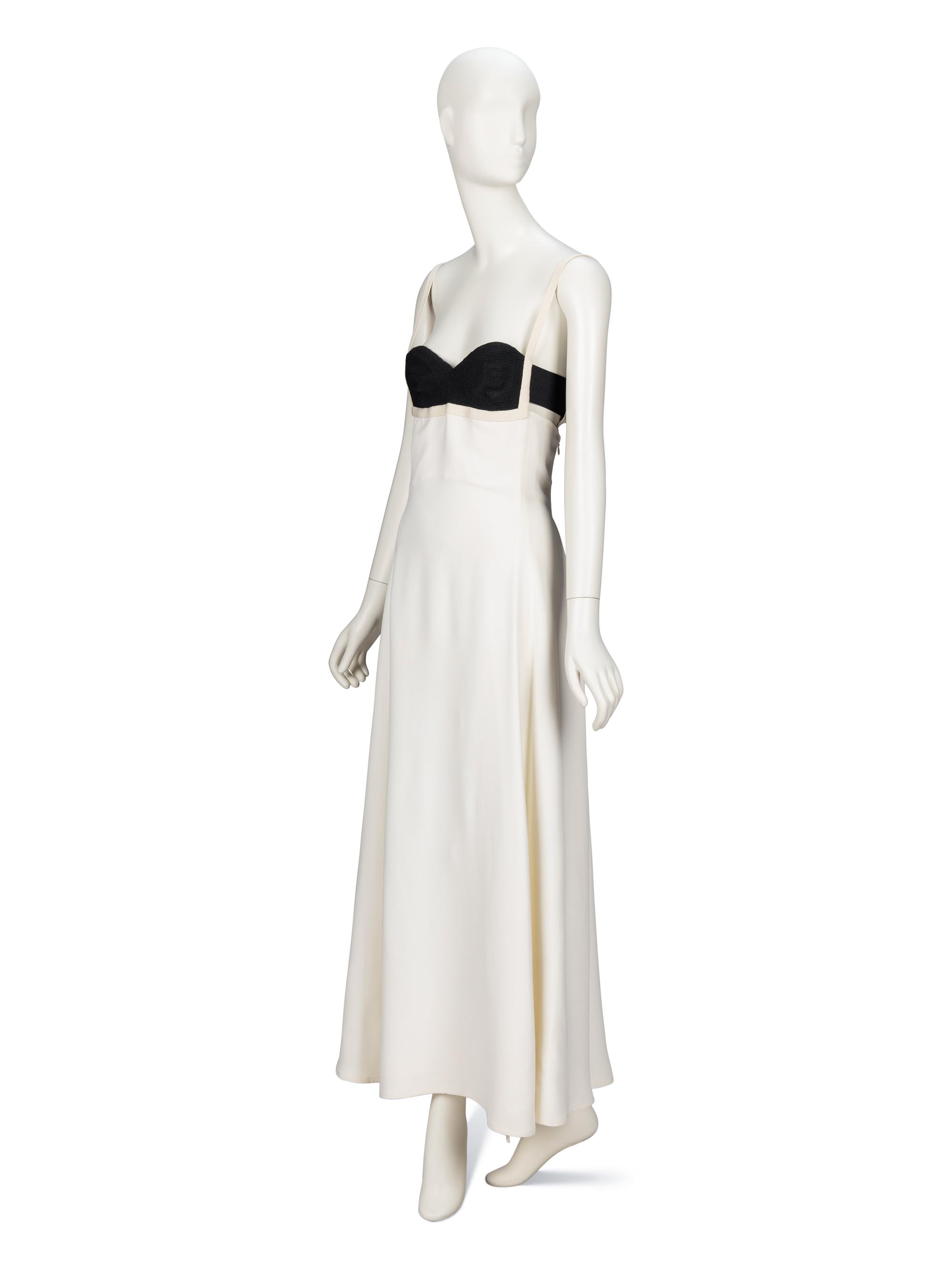 Gianni Versace, Black & White Bustier Gown, 1993