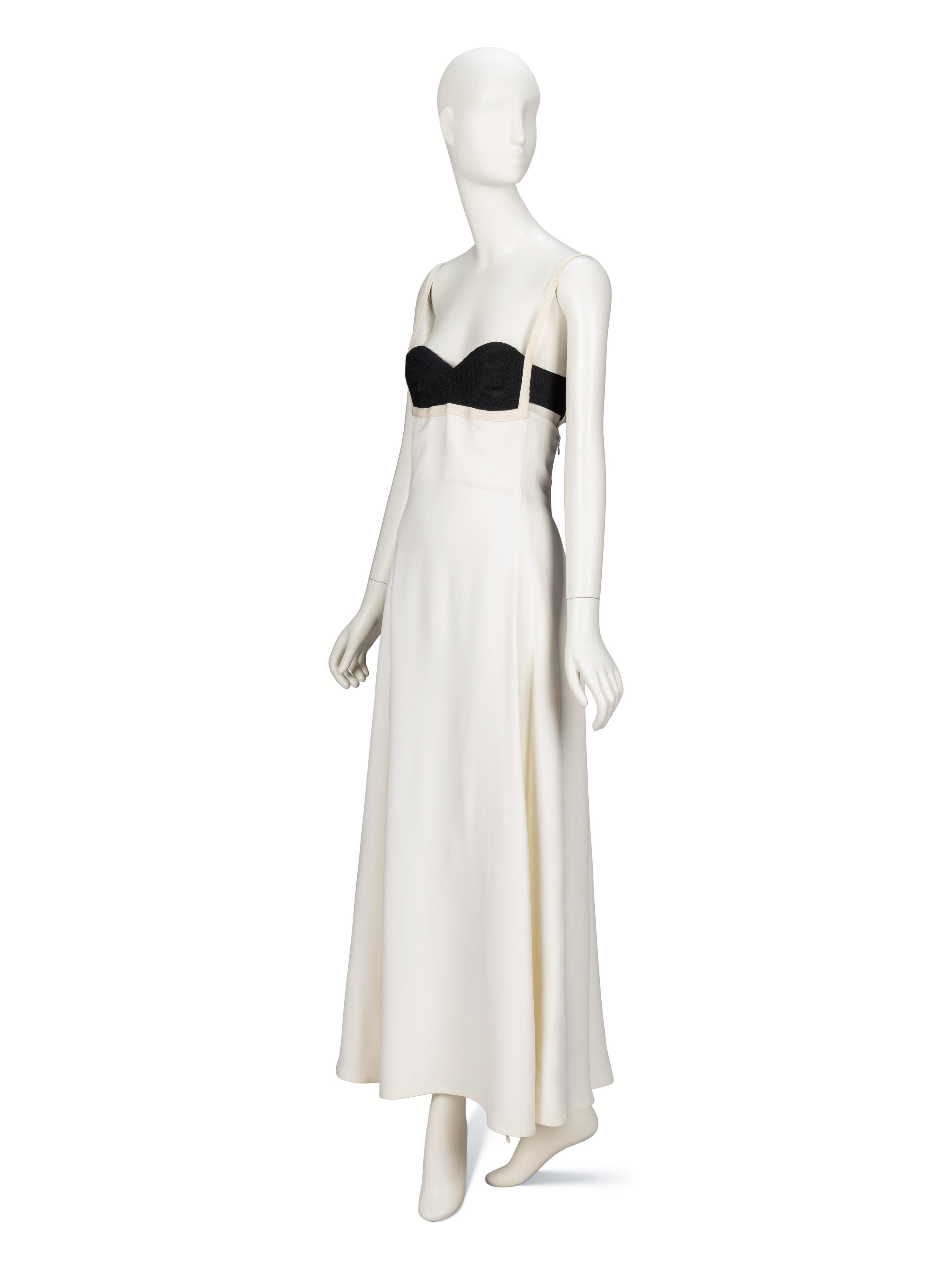 Gianni Versace, Black & White Bustier Gown, 1993