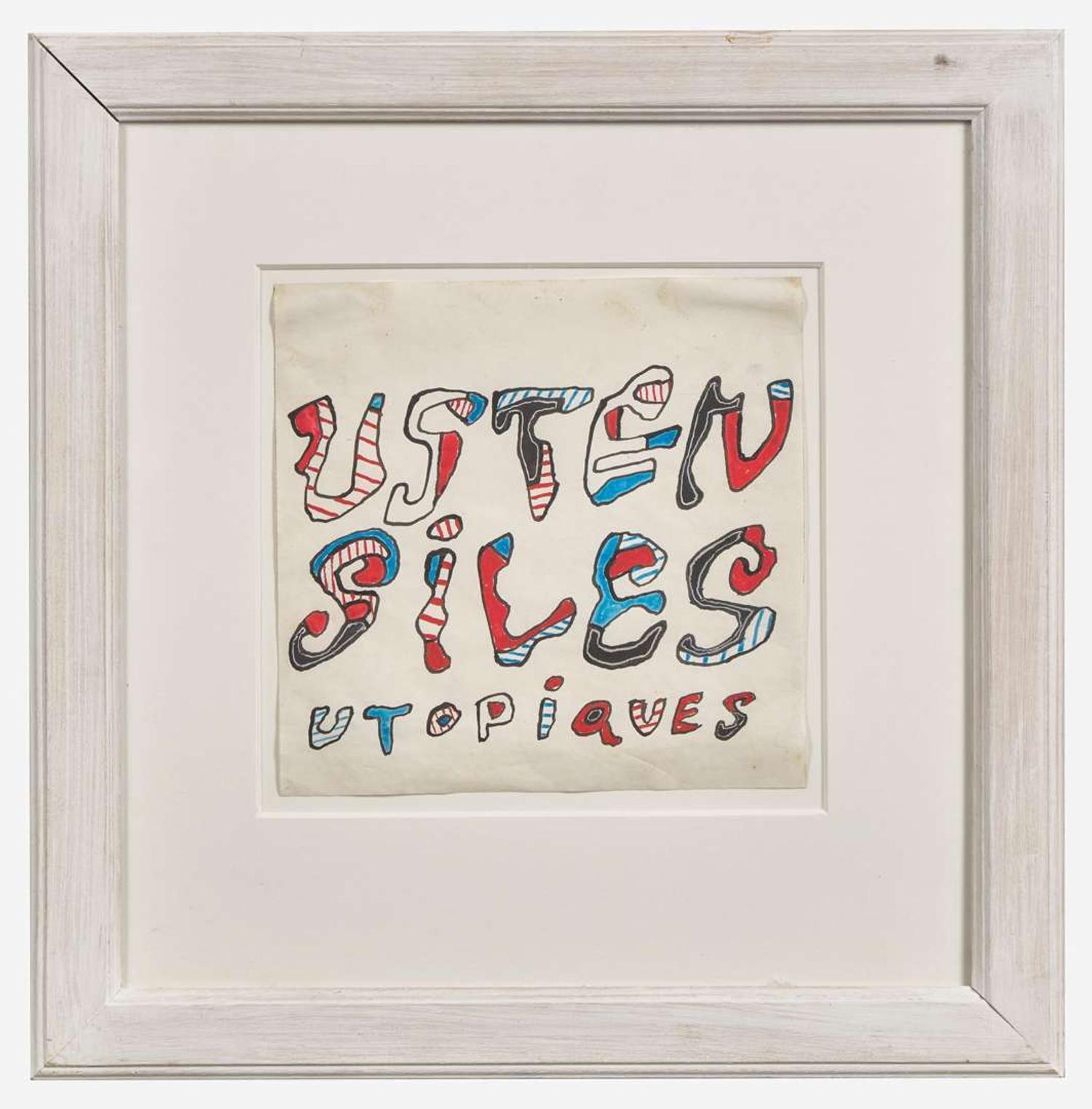 Jean Dubuffet (French, 1901-1985) -Usten Siles Utopiques (Poster Project for Fraser Gallery)