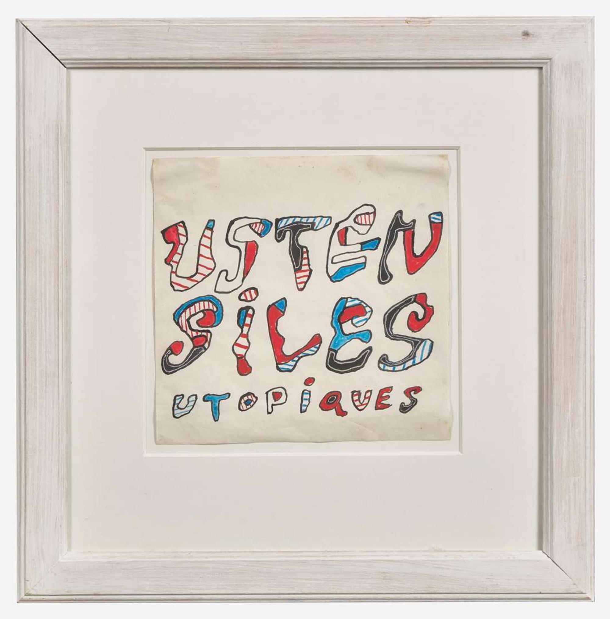 Jean Dubuffet (French, 1901-1985) -Usten Siles Utopiques (Poster Project for Fraser Gallery)