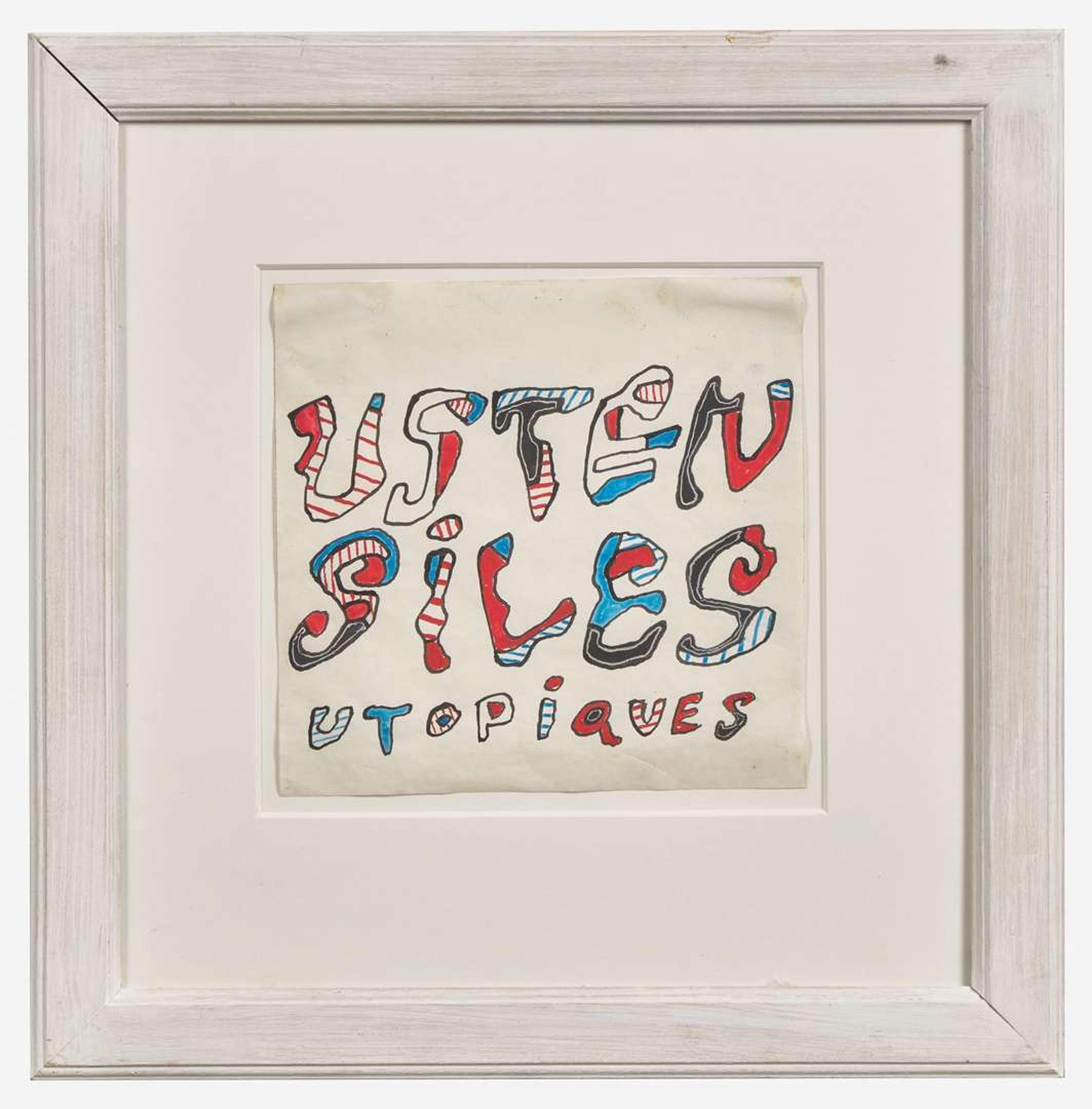 Jean Dubuffet (French, 1901-1985) -Usten Siles Utopiques (Poster Project for Fraser Gallery)