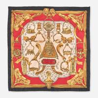 A Group of Two Silk Scarves by Hermès and Gucci Gucci, Hermès