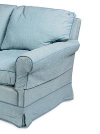 A Custom Upholstered Three-Seat Sofa